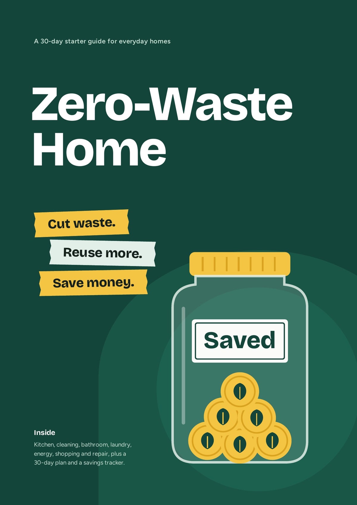 Zero-Waste Home – 30-Day Starter Guide to Cut Waste & Save Money (PDF)